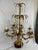 Mid 20th Century Italian Gilt Tole and Crystals Electric Candelabra Lamp For Sale - Image 6 of 18