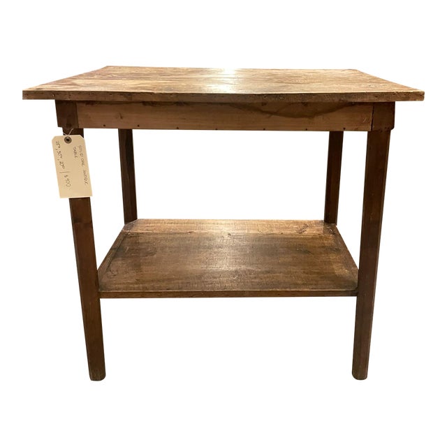 Solid Oak Antique French Farm Style Table For Sale