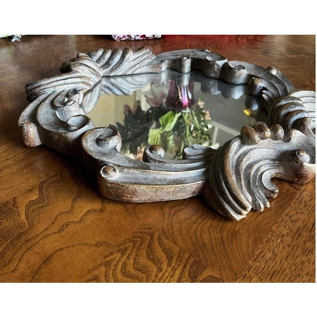 Elegant Gold Ornate Accents Wall Mirror 14.5”x15.5” For Sale In Greensboro - Image 6 of 10