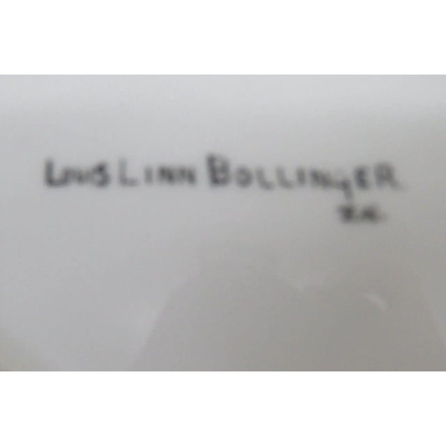 White Haviland France Porcelain Green and Gold Hand Painted White Roses Plate For Sale - Image 8 of 8