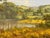 Green Lush Green English Countryside with Cottage & River by British Landscape Artist 1980 Circa For Sale - Image 8 of 18