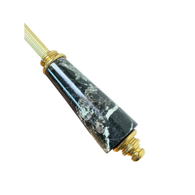 Gold Vintage Brass and Marble Counter-Balance Desk Lamp For Sale - Image 8 of 13