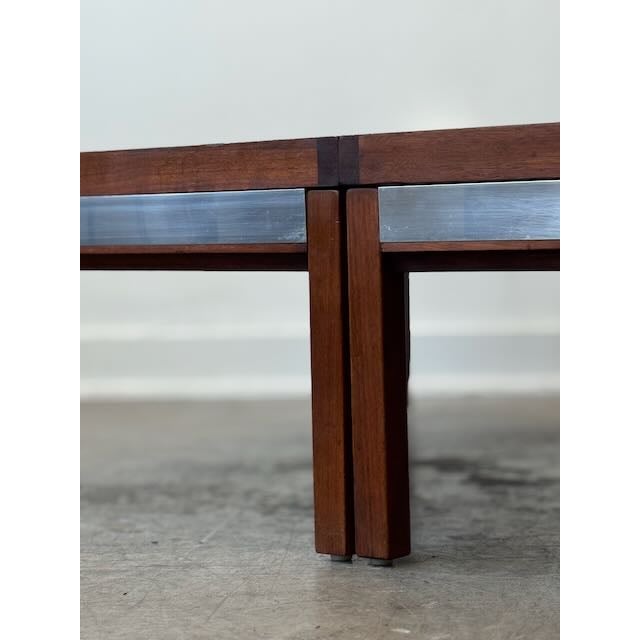 1970's Walnut, Laminate & Chrome Coffee Table For Sale - Image 12 of 12