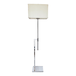 Vintage Chrome Adjustable Floor Lamp Attributed to Laurel Lamp Company