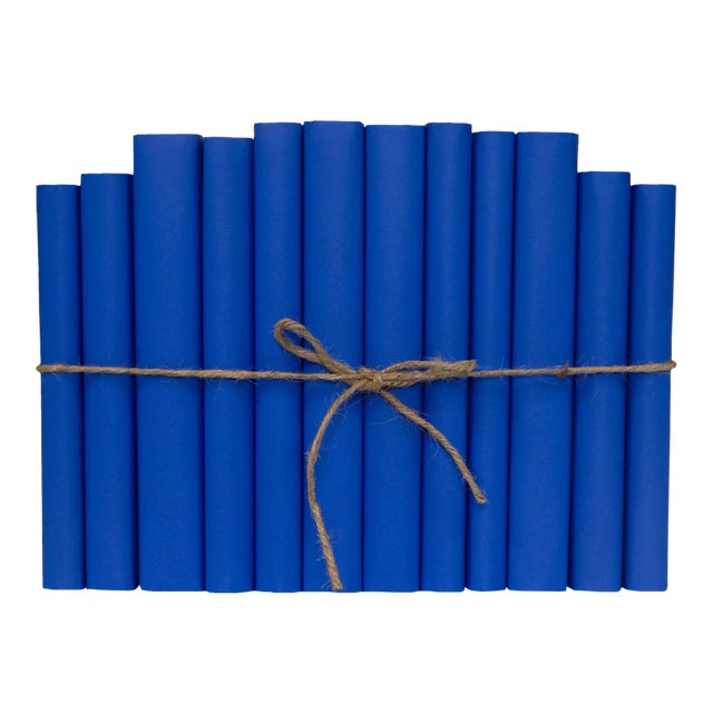 Decorative Books - True Blue Paper Wrapped Book Bundle - 1 Foot of Books For Sale