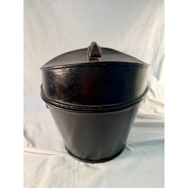 Vintage, English Leather Hat Box For Sale In Salt Lake City - Image 6 of 11