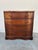 Traditional Vintage Mahogany Serpentine-Front Chest of Drawers Featuring a Pink Marble Top For Sale - Image 3 of 8