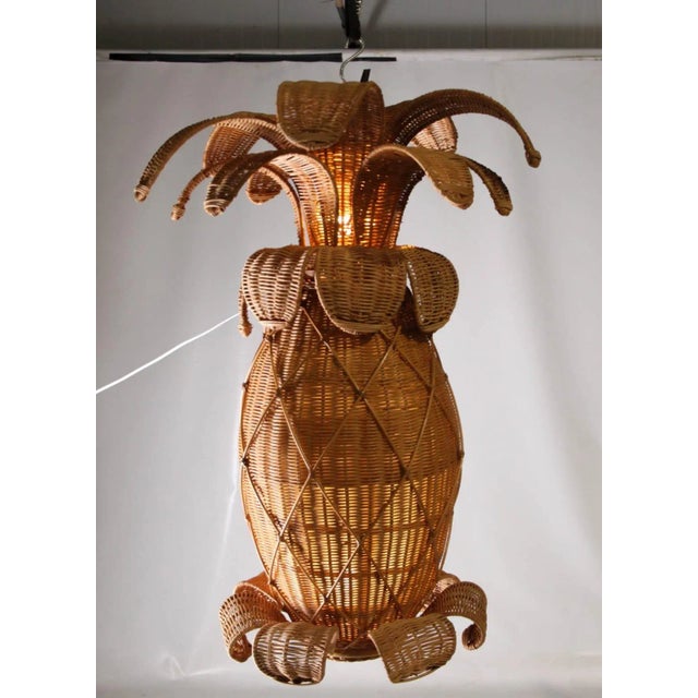 Wicker Pineapple Pendant Light For Sale - Image 11 of 11