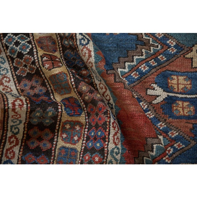 Red Antique Caucasian Carpet - 4'10" x 7'9" For Sale - Image 8 of 9