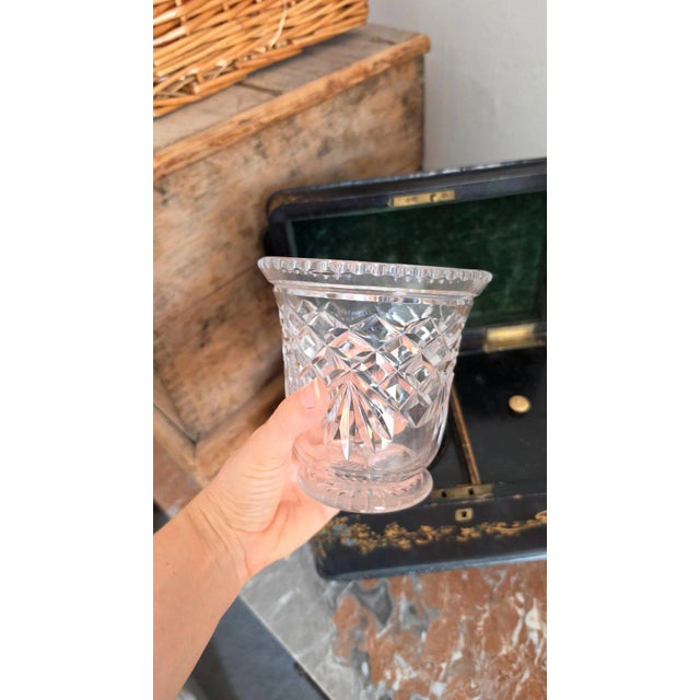 Antique Victorian Papier Mache Tea Caddy Mother of Pearl Inlay Black Lacquer Box Cut Crystal Mixing Bowl 19th Century For Sale - Image 13 of 17