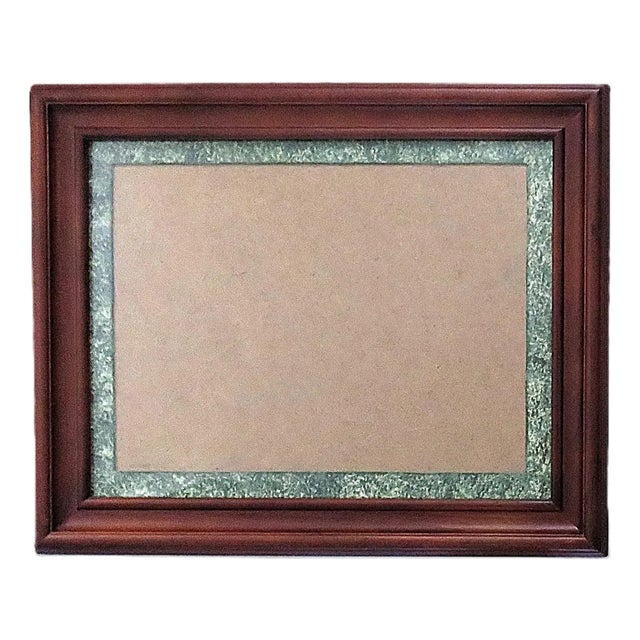 Mahogany Wood Picture Frame Fits 14" X 18" Rabbet Opening For Sale