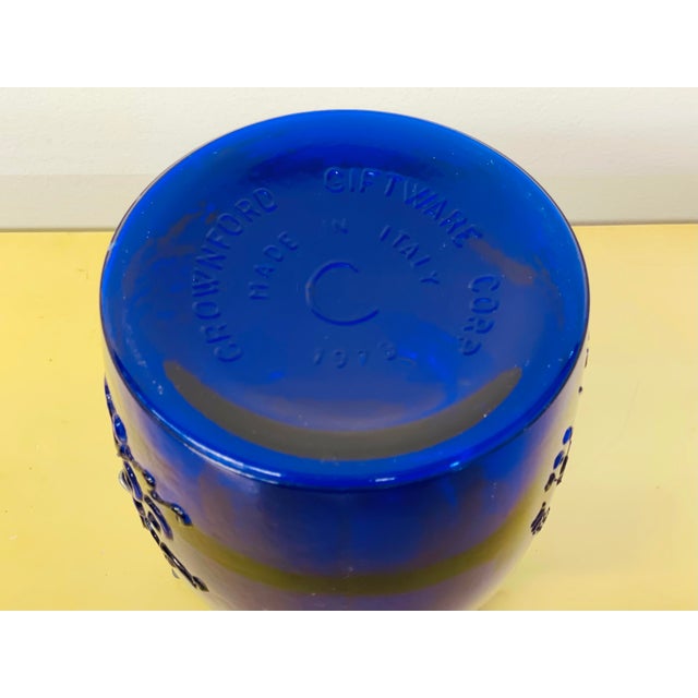 1970s Vintage Italian Cobalt Blue Glass Cookie Jar For Sale In Louisville - Image 6 of 7