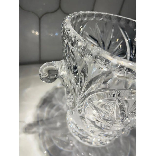 Traditional Mid to Late 20th Century Crystal Ice Bucket For Sale - Image 3 of 10