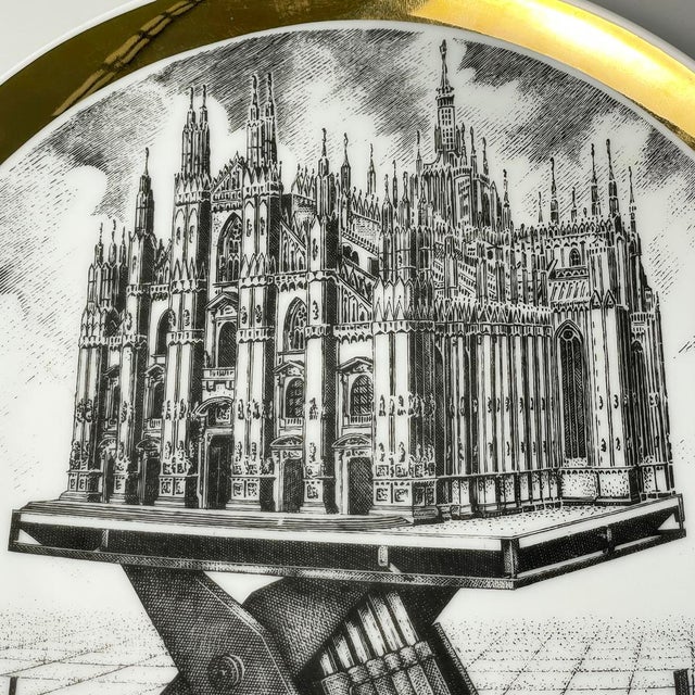 1970s Italian Decorative Porcelain Plate by Fornasetti, 1975 For Sale - Image 5 of 7