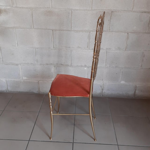 Chiavari Chair in Polished Brass, 1950s For Sale - Image 6 of 12