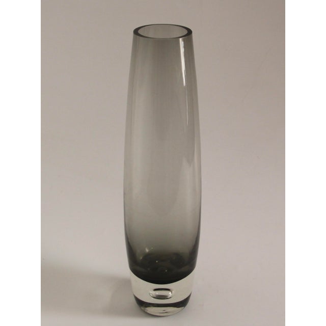 1950s Vintage Grey Smoked Glass Vase, 1950s For Sale - Image 5 of 5