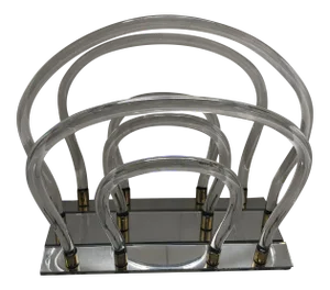 Vintage Lucite Magazine Rack