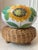 1970s Vintage 12” Italian Sunflower Insized, Glazed Handpainted Terracotta Bowl For Sale - Image 5 of 18