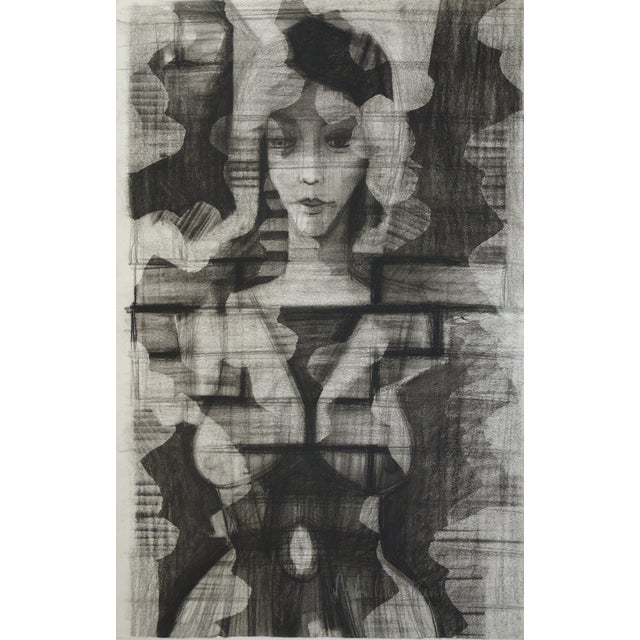 Sacha Chimkevitch, Mystery and Feminine Seduction, Original Watercolour & Pastel Drawing For Sale
