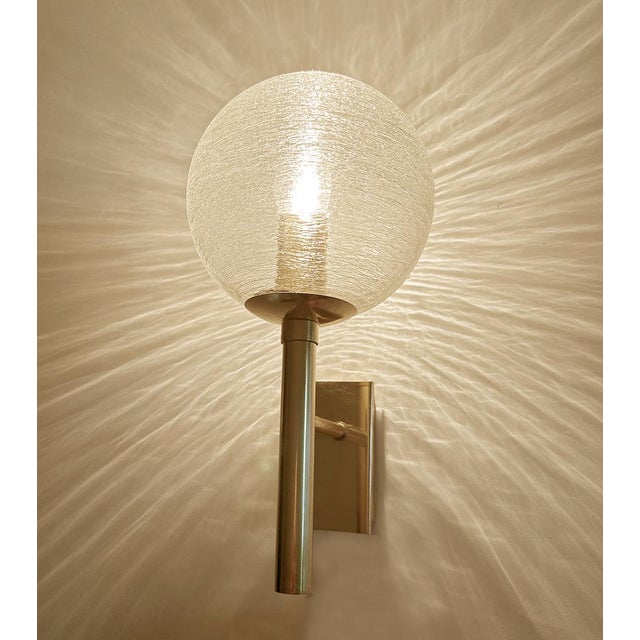 Vintage Brutalist Glass Sconces from Doria Leuchten, Germany, Set of 2 For Sale - Image 10 of 18
