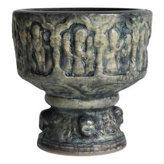 Gothic Ceramic Jardiniere by Michael Andersen & Son, 1960s For Sale