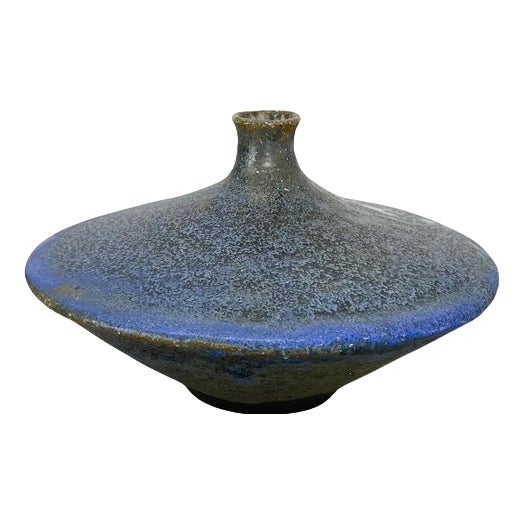 Abstract Ceramic Studio Pottery UFO Vase from Gerhard Liebenthron, 1968 For Sale