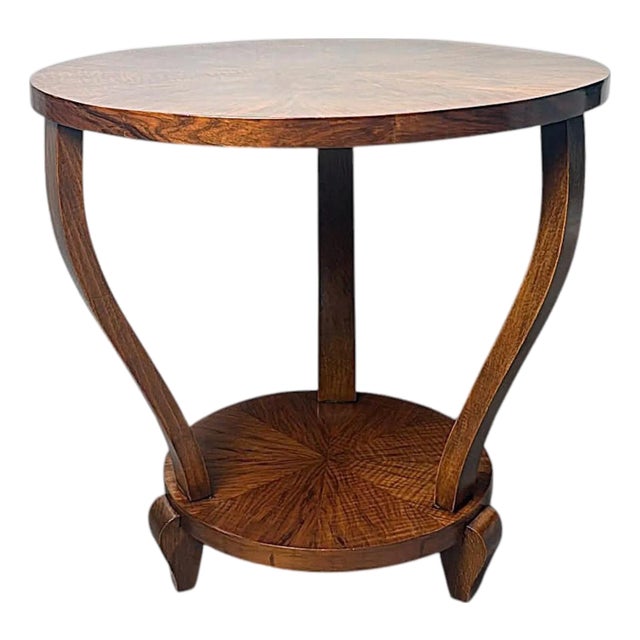 Mid 20th Century Art Deco Italian Walnut Coffee Table For Sale