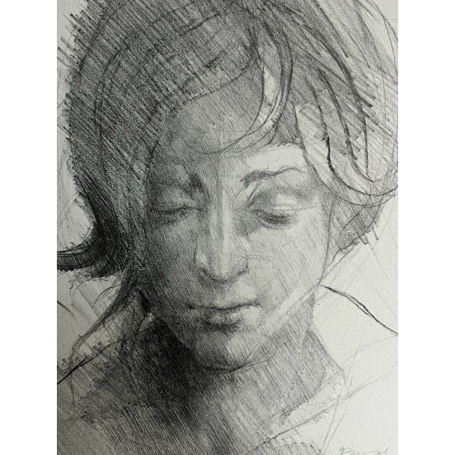 Portrait of a Girl by Robert Baxter Lithograph Editions Press For Sale - Image 4 of 6