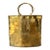 Vintage Brass Woven Bag For Sale