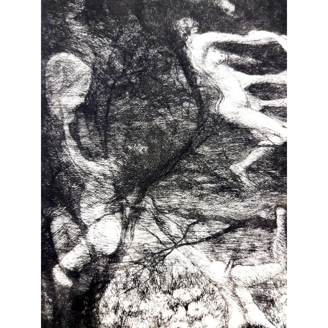 Wood Edouard Goerg - Magic Jungle - Original Etching 1946 For Sale - Image 7 of 10
