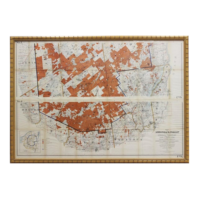 1911 No's 3 & 4 Map of the Adirondack Forest For Sale