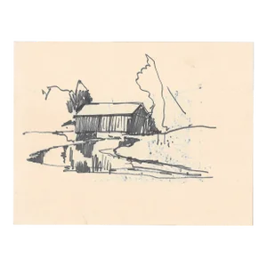 Covered Bridge Drawing by Norman Kent