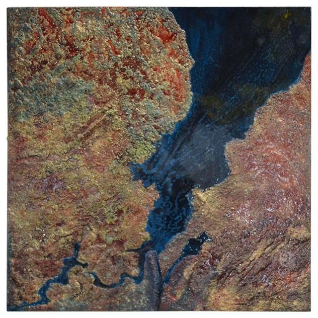 2010s Contemporary Abstract Painting of a View From Space For Sale - Image 5 of 5