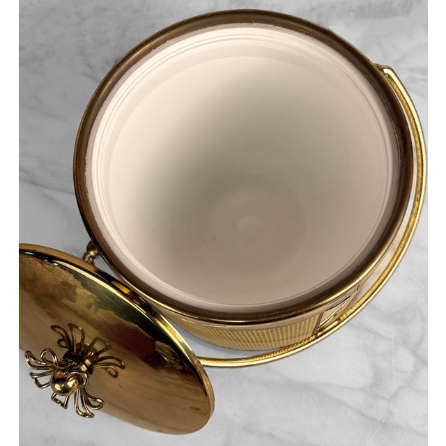 Mid-Century Hollywood Regency Brass Ice Bucket For Sale - Image 9 of 12