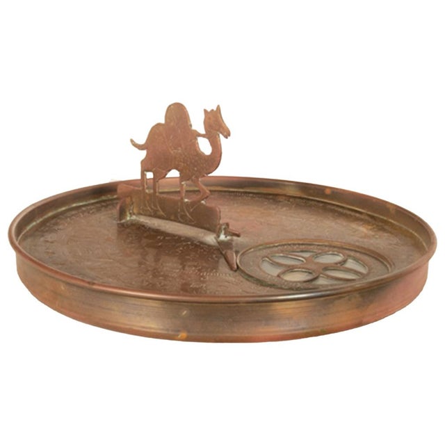 Antique Persian Islamic Arabic Brass Qibla Mecca Zodiac Compass Astrolabe 1880 For Sale - Image 4 of 15