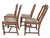 Antique 1920s Set of 4 Tiger Oak Dining / Kitchen Chairs English Jacobean Restored For Sale - Image 4 of 12
