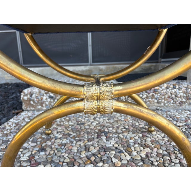 Mid-Century Modern Italian Modern Brass Bench For Sale - Image 3 of 11