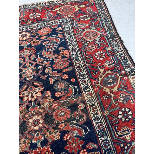 1930s Water Garden with Gorgeous Abrash Iconic Palette Rug 3.8 x 4.7 For Sale - Image 4 of 10