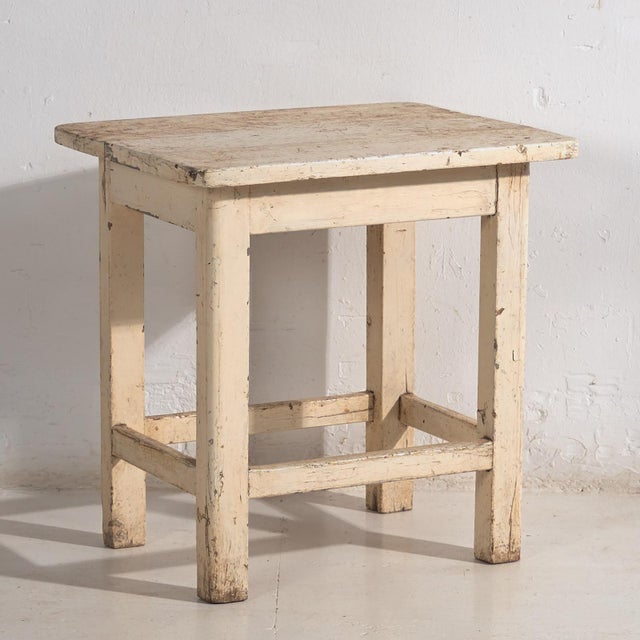 Antique White Pine Side Table, 1920s For Sale - Image 9 of 9