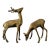 Mid 20th Century Vintage Brass Pair of Deer For Sale