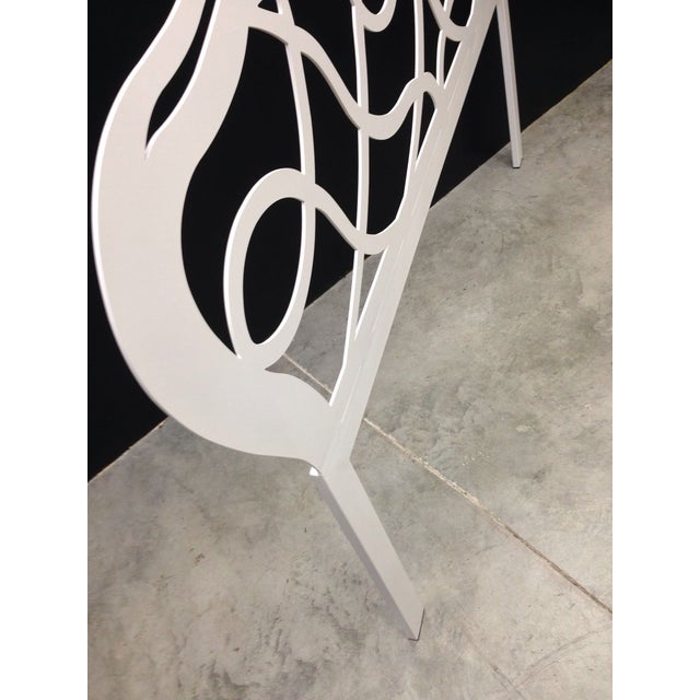 Shabby Chic Vintage Shabby Chic Cream Iron Headboard For Sale - Image 3 of 5