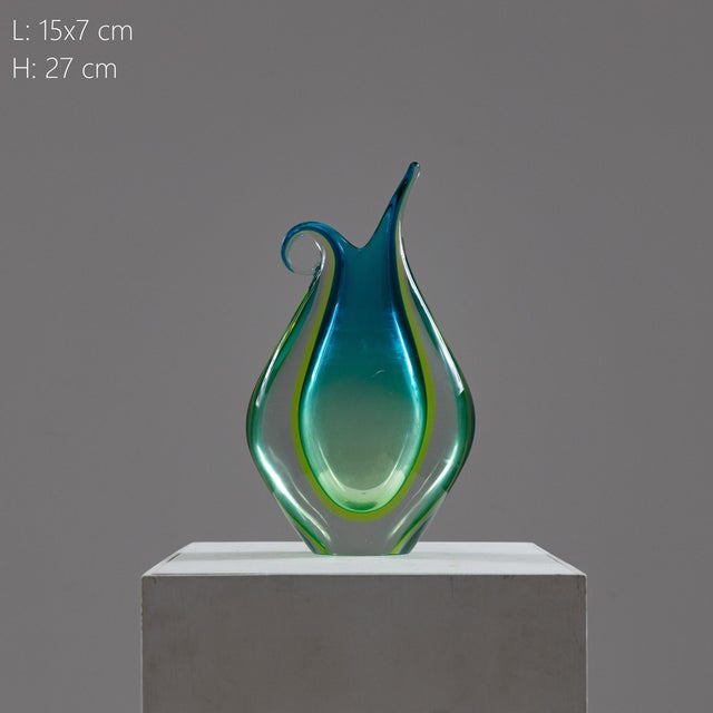 Large Submerged Glass Vase, 1960s For Sale - Image 3 of 9