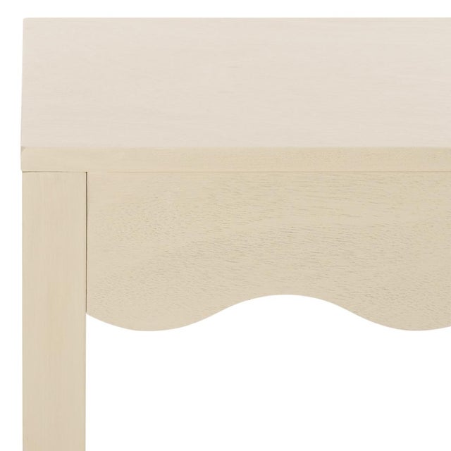 Spritely Home Litith Square Wave Accent Table in Sand For Sale - Image 4 of 8
