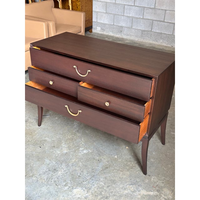 Brown 1950s Tommi Parzinger for Charak Modern Chest of Drawers For Sale - Image 8 of 12