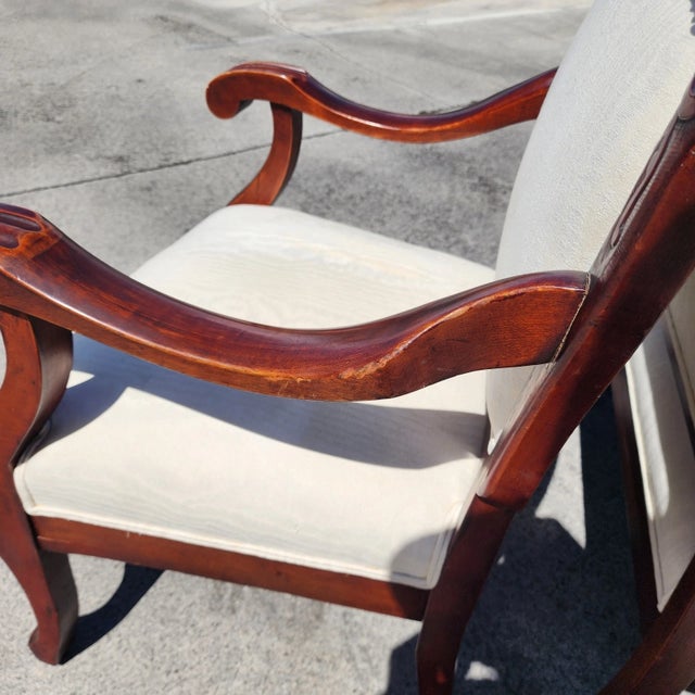 Antique Asian Rosewood Carved Foo Dogs Armchairs Set of 2 For Sale - Image 12 of 12