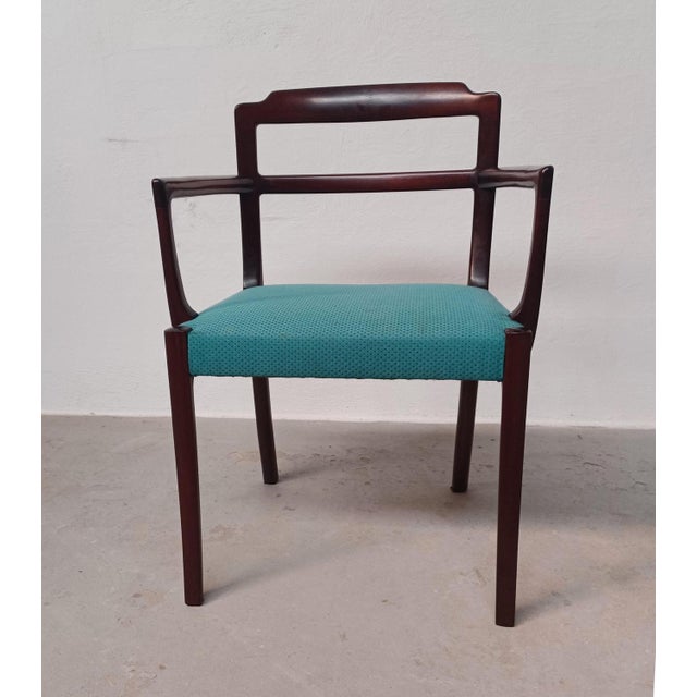 Set of Danish Mahogany Armchairs by Ole Wanscher for A.J. Iversen, Customizable Reupholstery, 1960s For Sale - Image 3 of 14