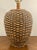 Unique vintage plaster lamp in good condition with a unique pattern that mimics a woven bamboo basket. Some areas of...