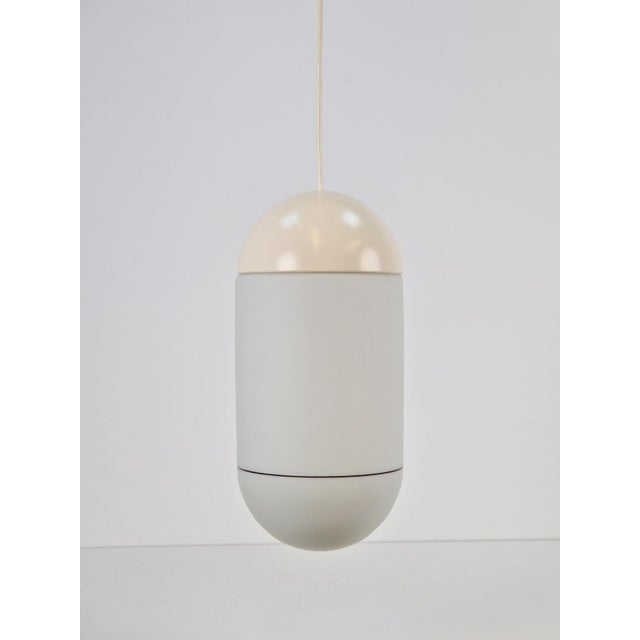 Ivory Vintage Pill Pendant Lamp in Milk Glass from Peill & Putzler, Germany, 1960s For Sale - Image 8 of 15