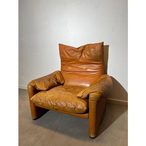 Iconic Maralunga lounge chair designed by Vico Magistretti for Cassina in 1973. The Maralunga is one of the most...