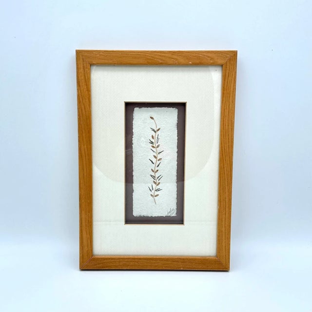 2000 - 2009 Vintage Botanical Collage Art Made by African Artisans a Pair For Sale - Image 5 of 8